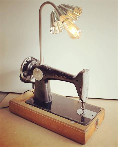 Upcycled Singer Sewing Machine Lamp Industrial Lamp Sewing Machine