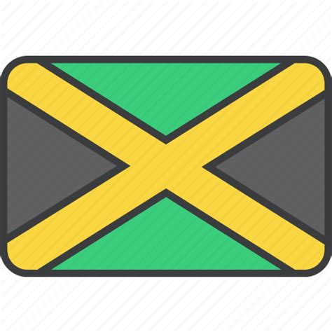 Country Flag Jamaica Jamaican National Icon