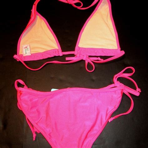 Skinny Dip Swim Skinny Dip Nwt Hot Pink Rhinestone Bikini S M L