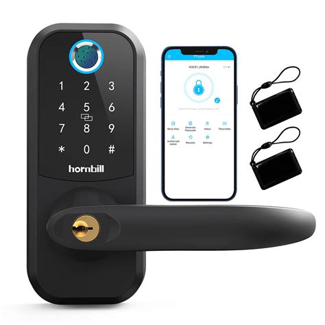 Buy Fingerprint Smart Lock Door Handle Hornbill 6 In 1 Keyless Entry