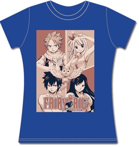 Fairy Tail T Shirt Group Squares Blue Xxl Archoniaus