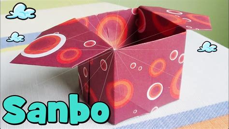 Caja De Papel Origami Sanbo Youtube