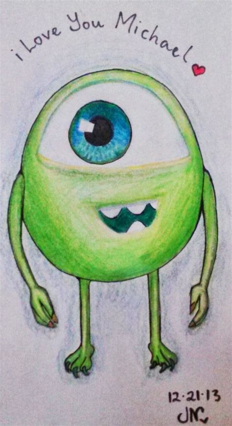 Let me know what you think! Mike Wazowski Drawing by iluvcandie_15 | dragoart.com