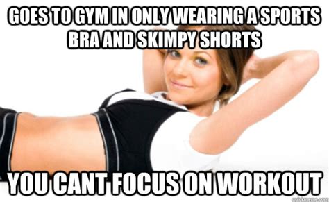 Goes To Gym In Only Wearing A Sports Bra And Skimpy Shorts You Cant Focus On Workout Workout