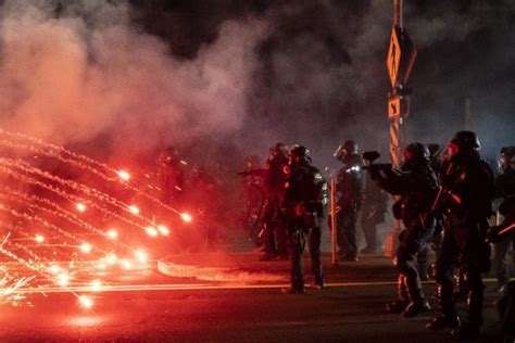 Tear Gas Fire Bombs As Police Declare Portland Protest A ‘riot