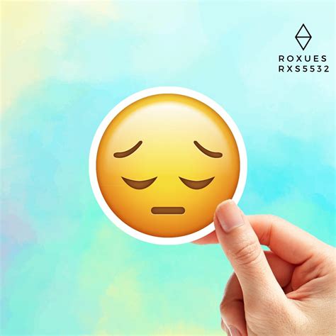 Sad Emoji Sticker Emoji Faces Cool Stickers Whatsapp Etsy