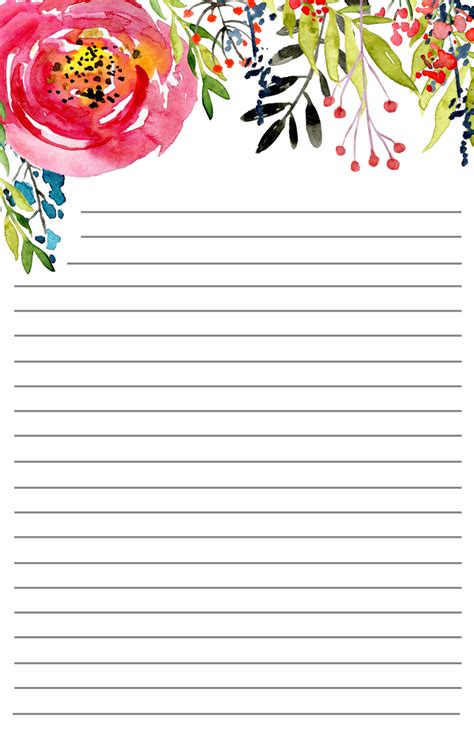 Stationary With Lines To Print