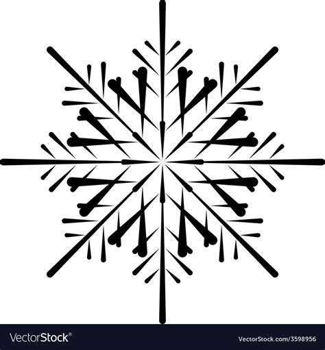 Snowflake Silhouette Royalty Free Vector Image