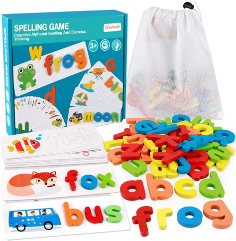 Coogam See Spelling Learning Toy Wooden Abc Alphabet Flash Cards