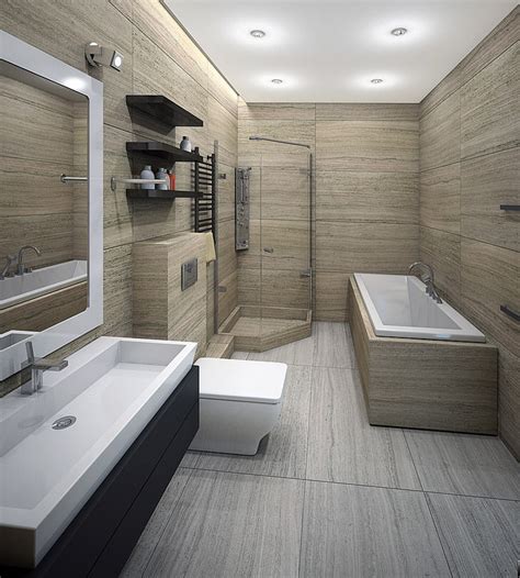 Дизайн маленькой ванной комнаты в стиле минимализм фото