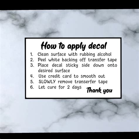 Apply Decal Svg How To Apply Decal Svg Decal Application Etsy