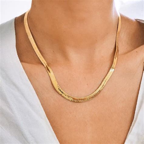 Herringbone necklace | Etsy