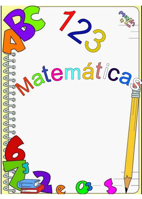 Caratulas De Matematicas Para Imprimir Y Colorear