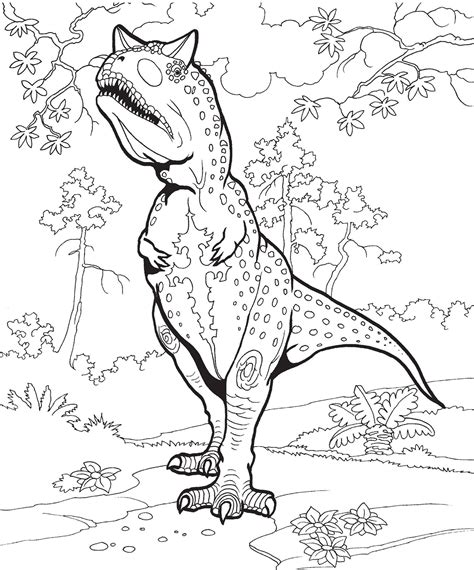 Free Printable Carnotaurus Coloring Pages Pdf Coloringfolder