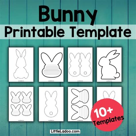 Easter Bunny Printable Template Little Ladoo