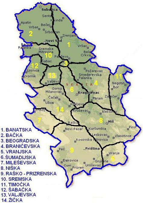 Geografska Mapa Srbije Sreyux