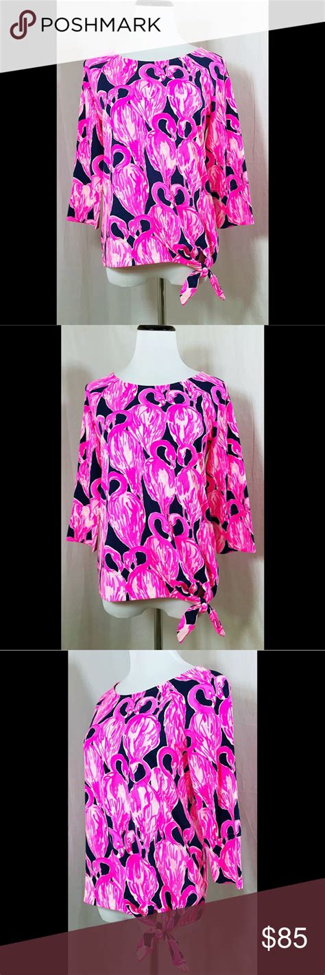 Sold Pulitzer Robyn Top High Tide Navy Via Armor Lilly Pulitzer Tops