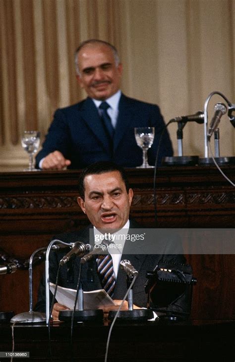 King Hussein Of Jordan In Cairoegypt On December 2nd1984 Egyptian