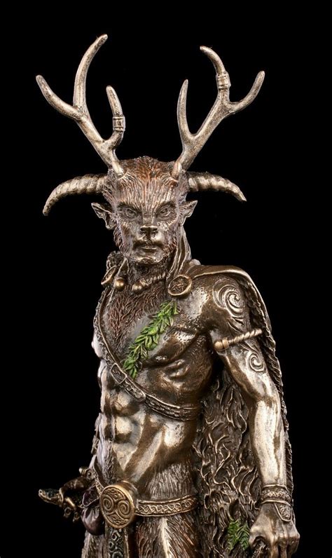 the horned god cernunnos figurine cernunnos lion