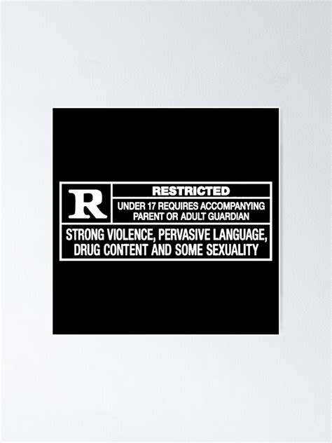 Rated R Poster By Pkhalford Redbubble