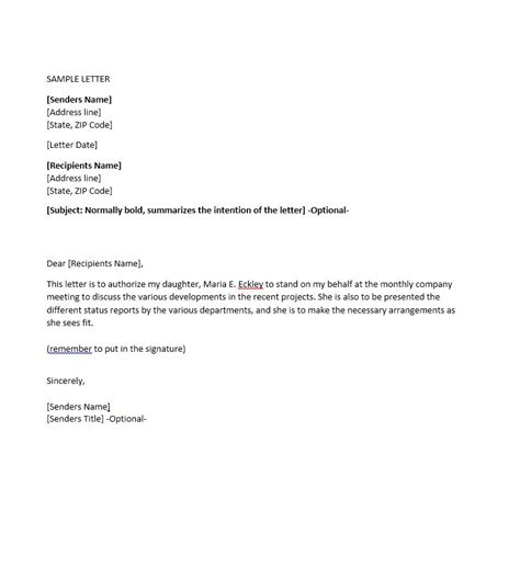 Supply additional information or document attachments when necessary. 31 Free Authorization Letter Samples - MS Office Documents
