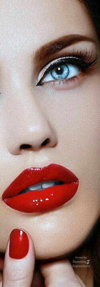 stunning eyes most beautiful faces beautiful lips red lipsticks perfect red lips girl with