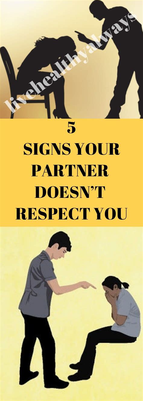 Signs Your Partner Doesnt Respect You Live Healthy Always Healthy Relationships Respect