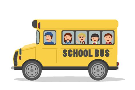 School Bus Vector Illustration Gráfico Por Oktoradea · Creative Fabrica