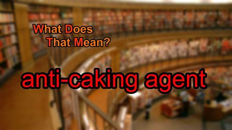 An anticaking agent is an additive placed in powdered or granulated materials, such as table salt or confectioneries, to prevent the formation of lumps (caking) and for easing packaging, transport, flowability, and consumption. What does anti-caking agent mean? - YouTube