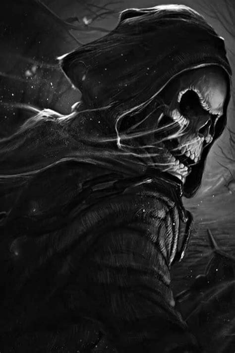Dark Skull Reaper Drawing Grim Reaper Art Grim Reaper Drawing