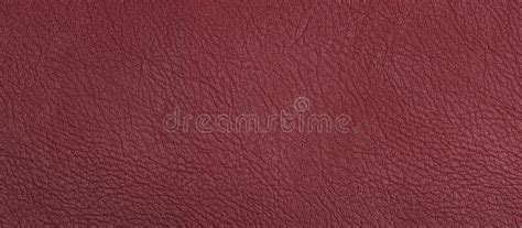 Maroon Leather Texture Background Wide Banner Format Stock Photo