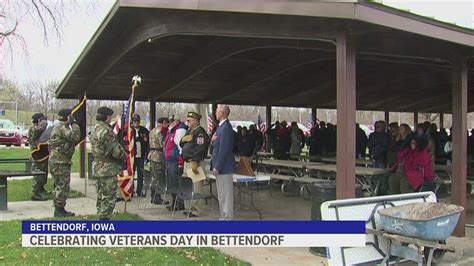 Dozens Brave The Cold For Bettendorf S Veterans Day Memorial Ceremony