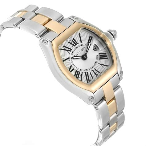 Shop for roadster 18kt yellow gold ladies watch w62018v1 by cartier at jomashop, see price in cart. Cartier Roadster Steel 18K Yellow Gold Ladies Watch W62026Y4 | SwissWatchExpo