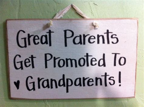 Great Parents Get Promoted To Grandparents Sign Wood Fathers