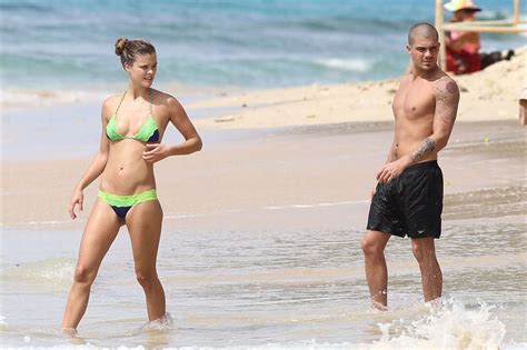 Max George And Model Girlfriend Nina Agdal Do Lots Of Pdas On The Beach In Barbados Mirror Online