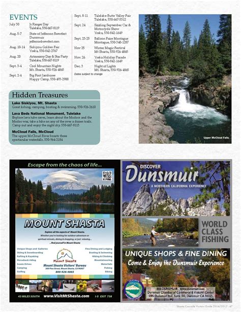 2016 Shasta Cascade Visitors Guide By Shasta Cascade Wonderland