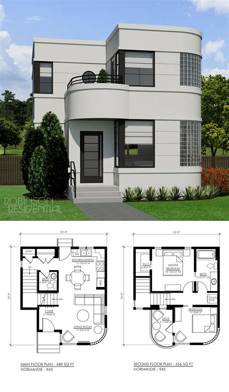 Contemporary Normandie 945 Robinson Plans House Front Design
