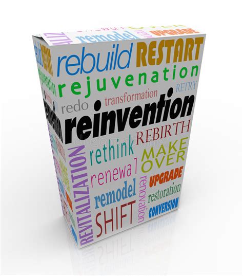 Reinvention Product Package Box Renew Refresh Revitalize Stock