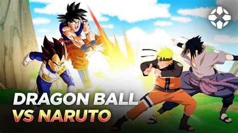 These characters are goku and sasuke. Dragon Ball vs. Naruto: Qual é o melhor?