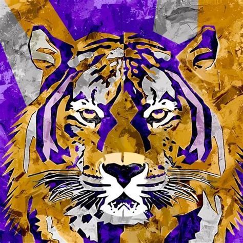 The South Owns College Football Tiger Art Lsu Tigers Art Tiger Canvas