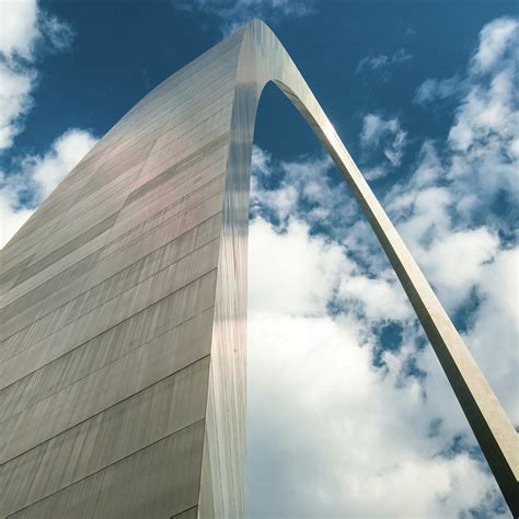 Saint Louis Arch And Clouds Square Art Photograph By Gregory Ballos