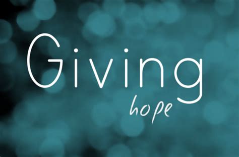 Giving Hope By Esther Campbell Rise Church