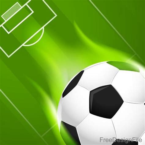 Football Field With Soccer Background Vector Free Download