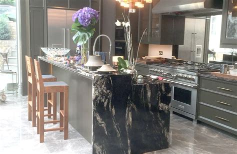 Granite makes for an exquisite and enduring surface for your kitchen benchtop. Image result for cosmic black granite dining table ...