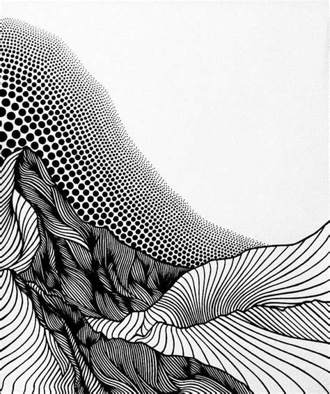 Christa Rijneveld Creates Pen And Ink Line Drawings Of Mountains