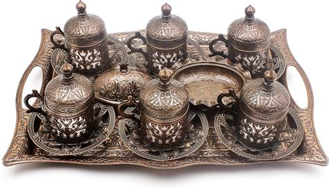 Coffee Set 6 Cup Turkish Coffee Cup Set Sweets Plate Original Cast