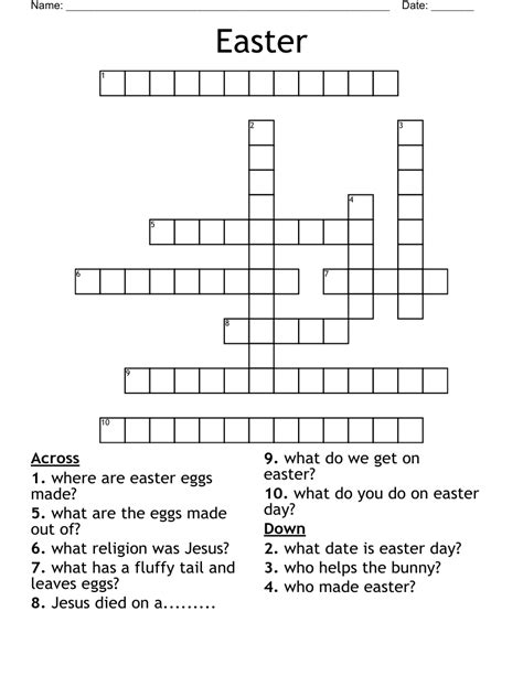 Easter Crossword Wordmint