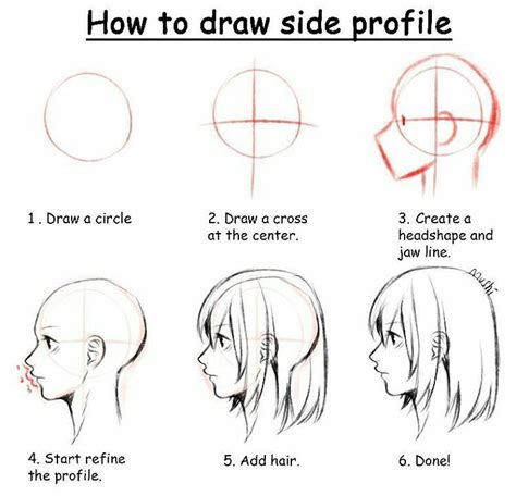 Pin By Abigail Dodge On 落書き Profile Drawing How To Draw Side Profile