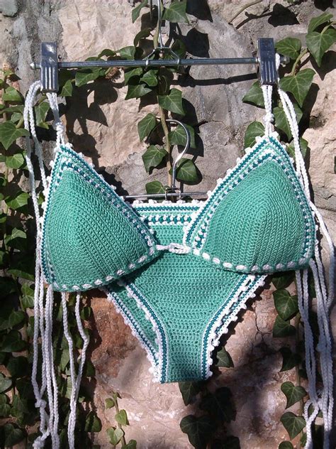crochet bikini set turquoise crochet swimwear bikini crochet etsy crochet bikini set