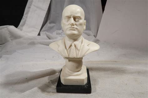 Wwii Italian Il Duce Benito Mussolini Marble Bust Statue 1941475888